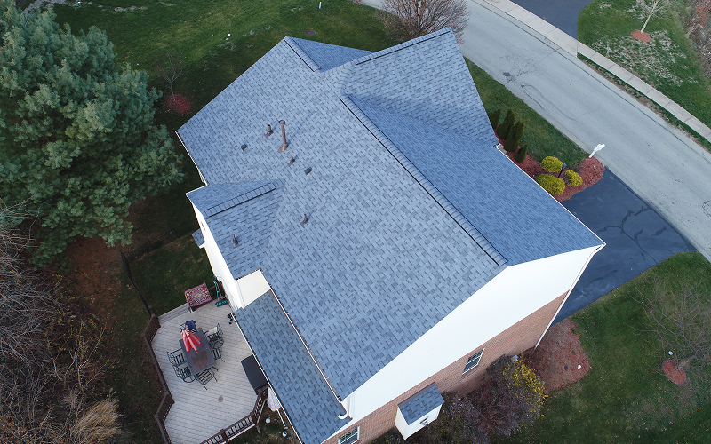 Roofing project photographed for Buccos Roofing